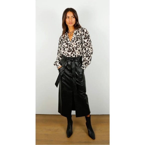 Rails Edem black faux leather midi skirt - Picture 5 of 14